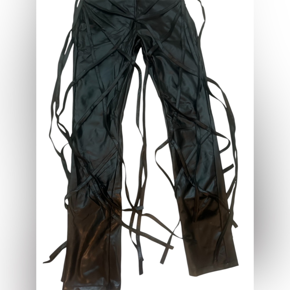 Posh by V leather faux leather pants